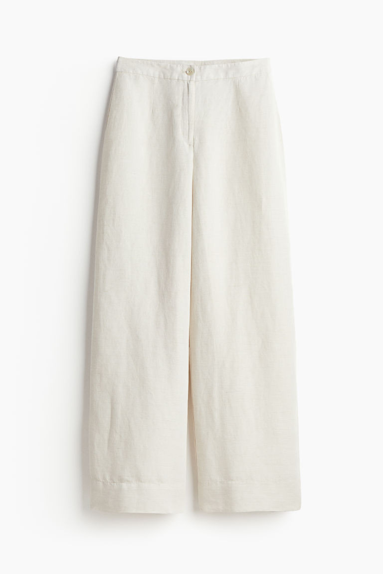 H & M - Linen-blend Pants - Beige | H&M (US + CA)