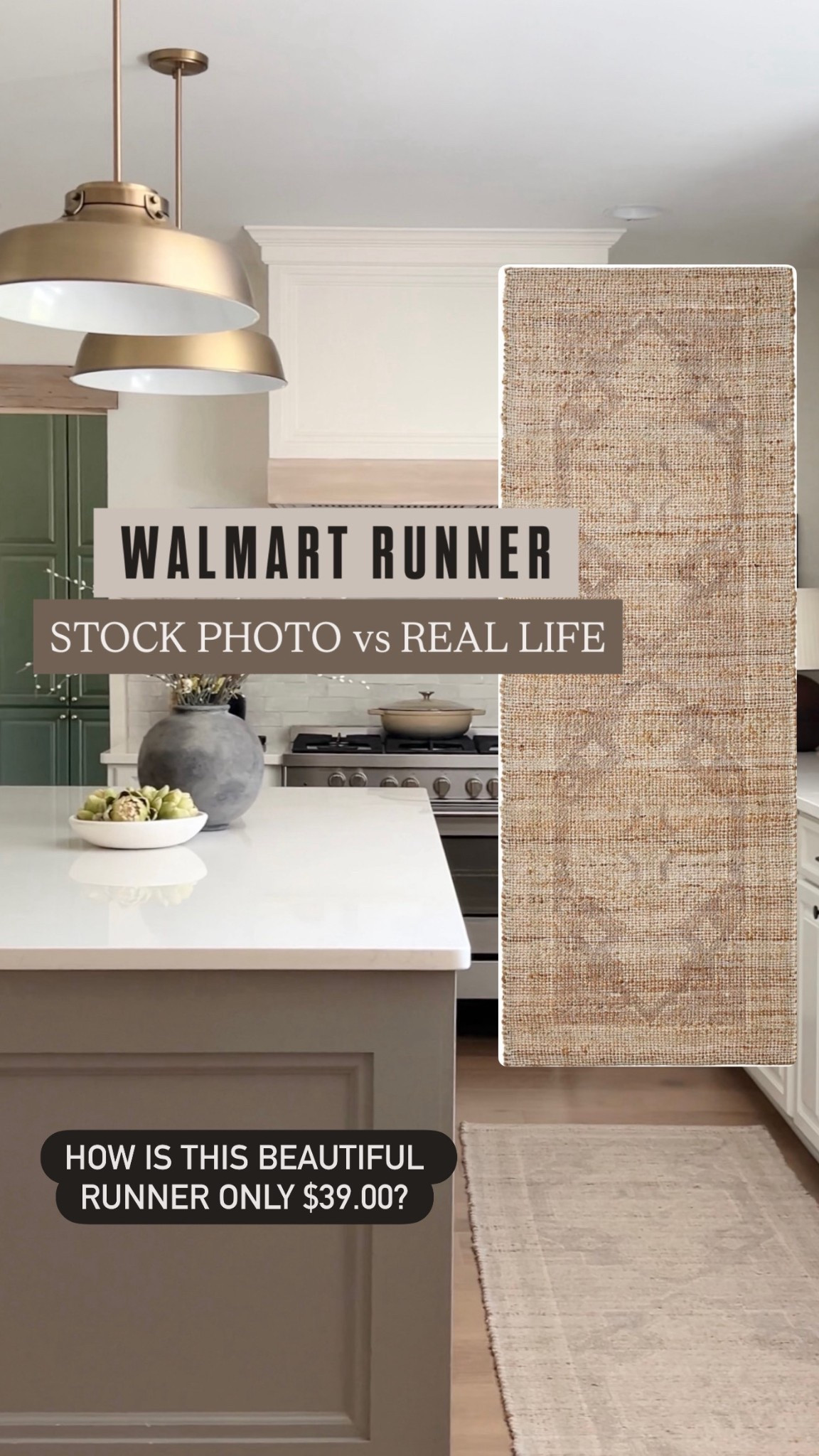 Walmart home decor | Walmart finds | Walmart | Dave and Jenny marrs | kitchen runner | affordable kitchen runner | neutral runner | Persian rug | better homes and gardens | kitchen pendant light 

#LTKFindsUnder100 #LTKHome #LTKFindsUnder50