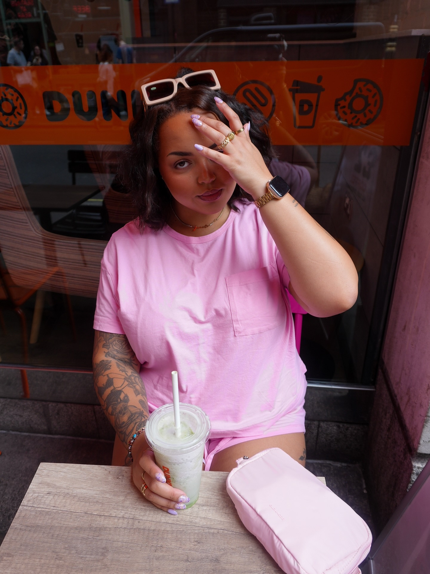 nothing a matcha can’t fix 🍵🍓 especially when you’re wearing a whole pink mood from head to toe 💖✨ it’s a matcha-made dream 🌸

this LUVLETTE lounge set is giving comfy and cute, and the little waist bag? perfect for iced drinks (it’s water resistant and i often spill more than tea 🤭), errands, festivals - basically every summer plan on your calendar 💅🏽

💰 use P6ukjanetosayande201 to shop my bag from SHEIN Sports 💼 
💰 use UNUKjanetosayande338 to shop my outfit from SHEIN 🩷 
🔍 stay tuned for the trendiest by searching and following GLOWMODE & LUVLETTE



#LTKcurves #LTKsummer #LTKplussize