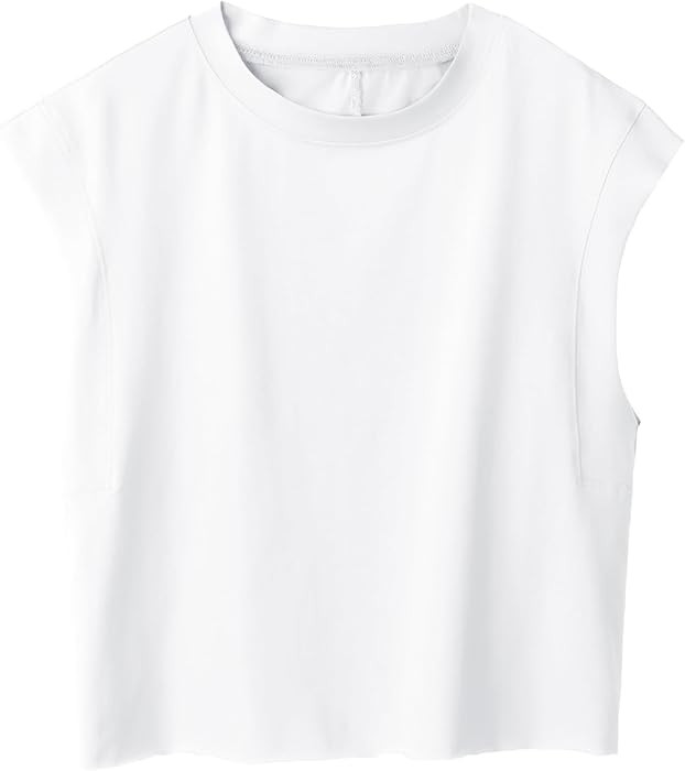 Oversized Tank Top for Women Sleeveless Athletic Cropped Activewear Workout Yoga Gym Tops | Amazon (US)