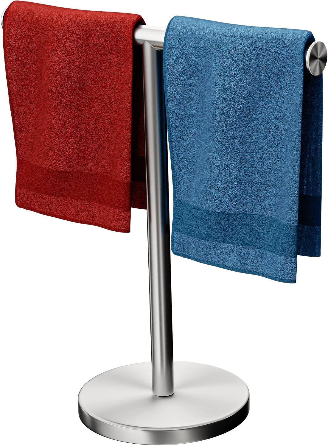 Hand Towel Stand for Bathroom Counter-304 Stainless Steel Towel Holder Stand with Heavy Base-Brus... | Amazon (US)