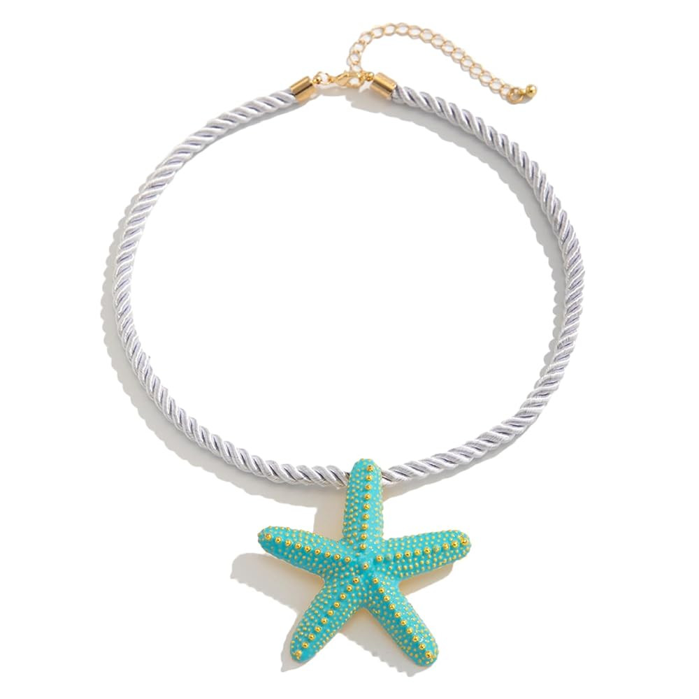 Starfish Necklace for Women Large Star Pendant Necklaces Beach Necklaces Statement Chunky Necklac... | Amazon (US)