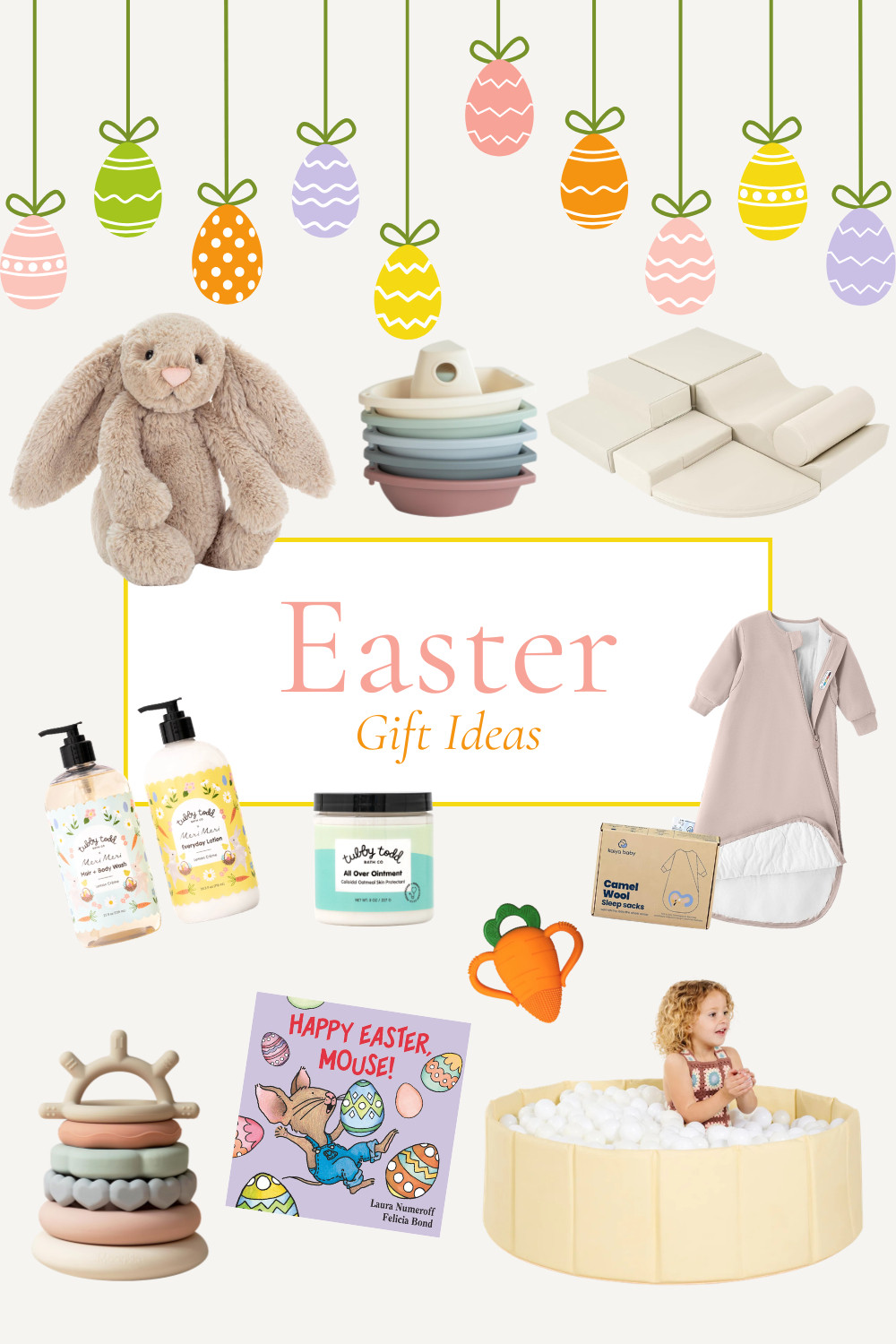 Building the cutest Easter baskets for babies and toddlers this year 🐰🌸 These are some of my favorite Easter gift ideas for little ones that are both adorable and actually useful. These picks are perfect for creating a fun + functional Easter basket for babies or toddlers.

I always try to include:
• sensory toys for development
• cozy + practical baby essentials
• spring-themed books
• items that grow with your baby

These make the perfect first Easter basket ideas or baby/toddler-friendly gifts that go beyond candy. 

 #LTKSeasonal #LTKBaby #LTKKids