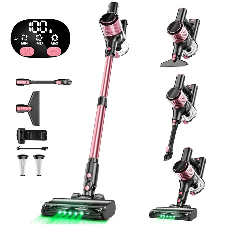SUXIANGVAC Cordless Vacuum Cleaner, 33Kpa 8 in 1 Lightweight Stick Vacuum, Anti-Tangle Brush with... | Walmart (US)