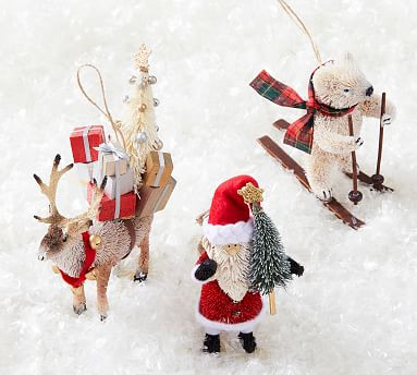 Nostalgic Bottlebrush Ornaments | Pottery Barn (US)