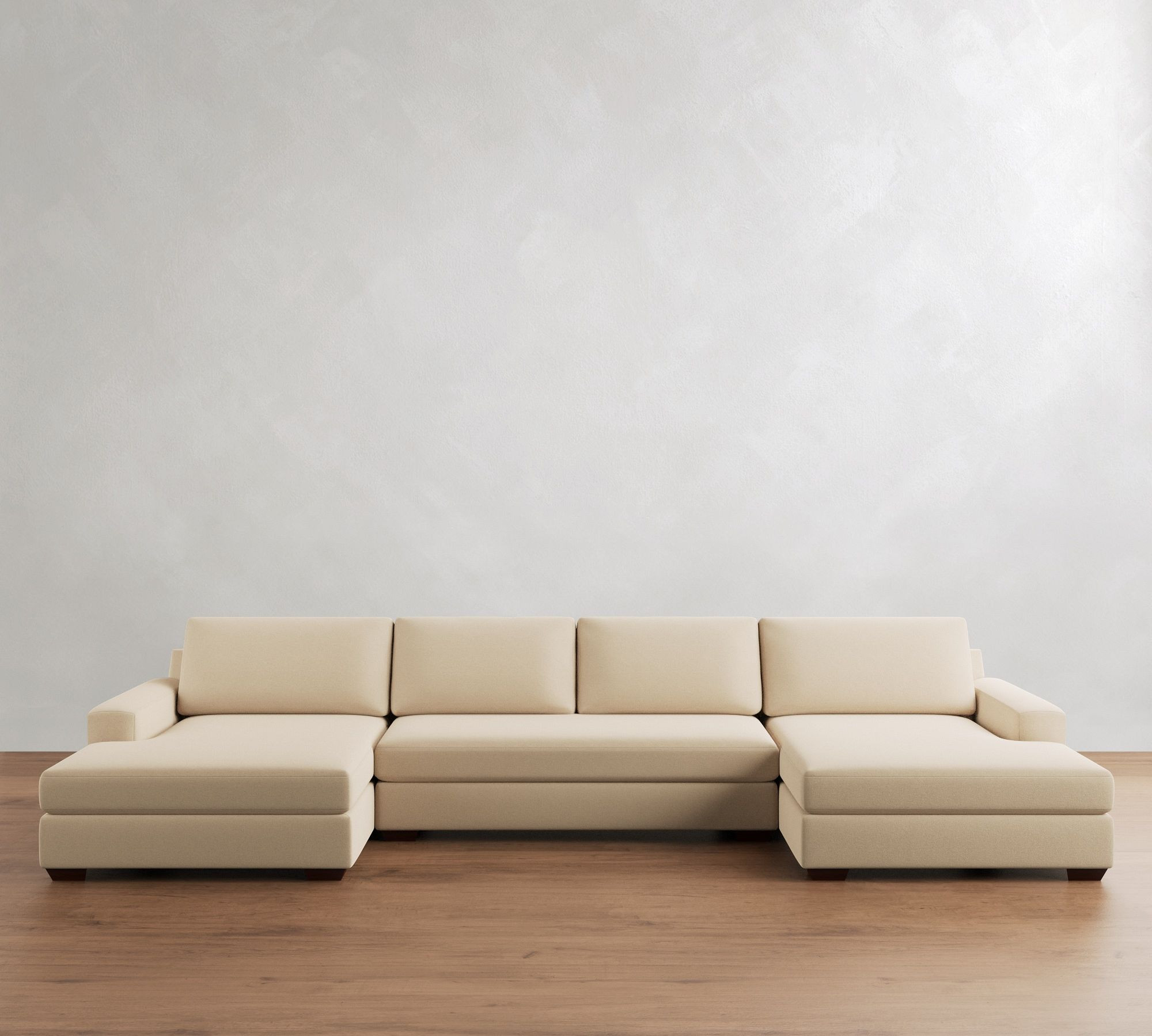 Big Sur Square Arm Double Chaise Sectional (146"–198") | Pottery Barn (US)