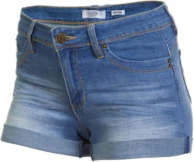 YMI Junior's Wanna Betta Butt Mid-Rise Rolled Cuff Shorts | Amazon (US)