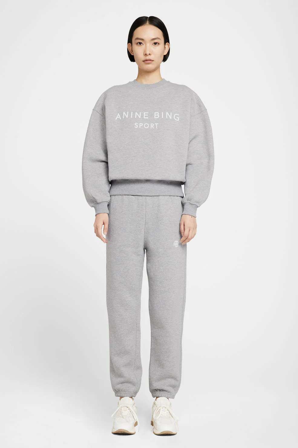 ANINE BING Evan Sweatshirt in Heather Grey | Anine Bing