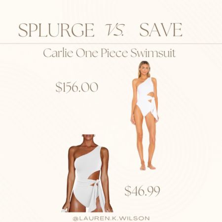 One piece swimsuit under $50. Beach Riot dupe. Swimwear. Swimsuits. Designer dupe. Save vs splurge 

#LTKunder50 #LTKFind #LTKswim