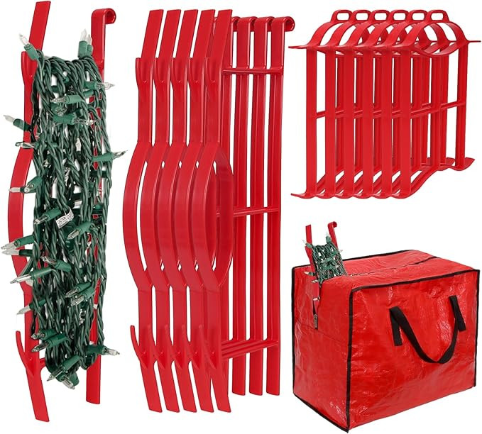 YUNVI 12 PCS Christmas Light Storage Holder with 1 PCS Storage Bag,All Purpose Light Storage Hold... | Amazon (US)