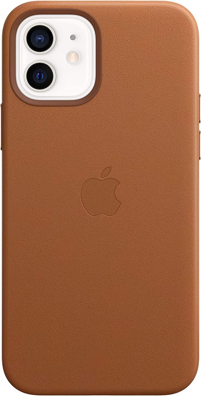 Apple Leather Case with MagSafe (for iPhone 12 and iPhone 12 Pro) - Saddle Brown | Amazon (US)