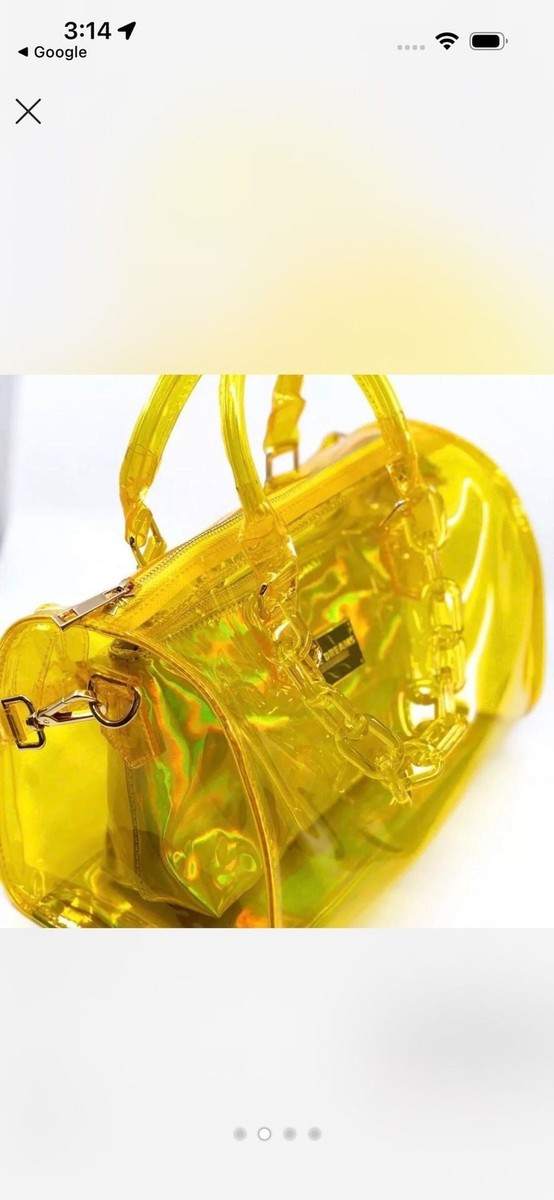 Like Dreams Crystal Mini Clear Hologram Yellow Satchel Crossbody Bag | eBay | eBay US