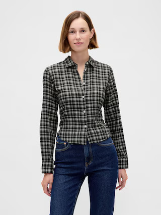 Flannel Fitted Plaid Shirt | Gap (US)