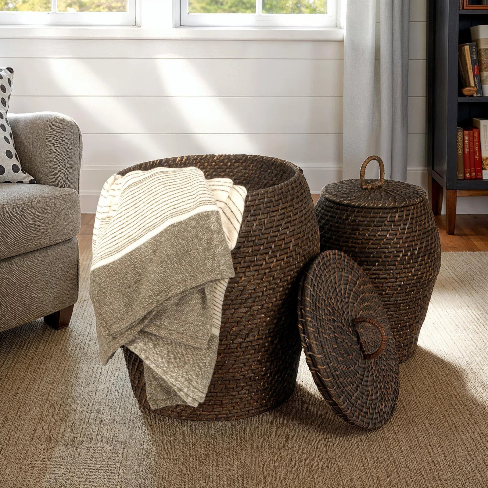 Coastal Rattan Decorative Basket | Birch Lane