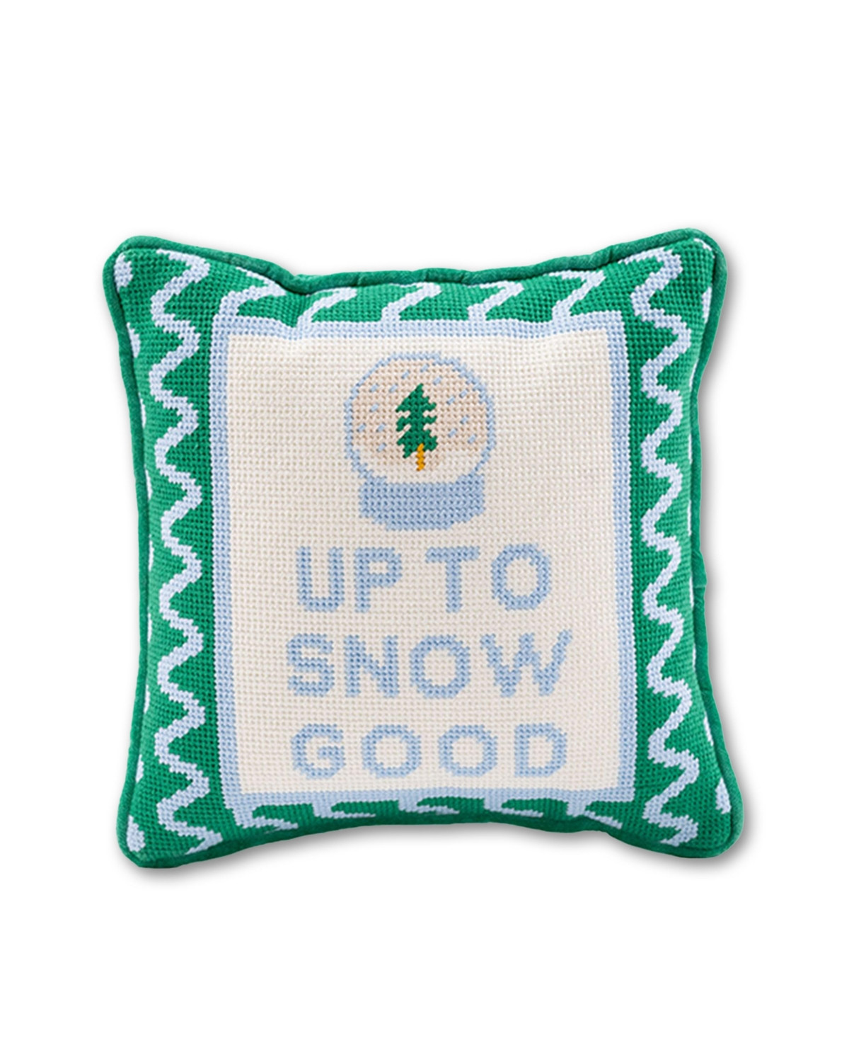 Furbish Needlepoint Pillow – Holiday Collection - Up to snow | Macy's