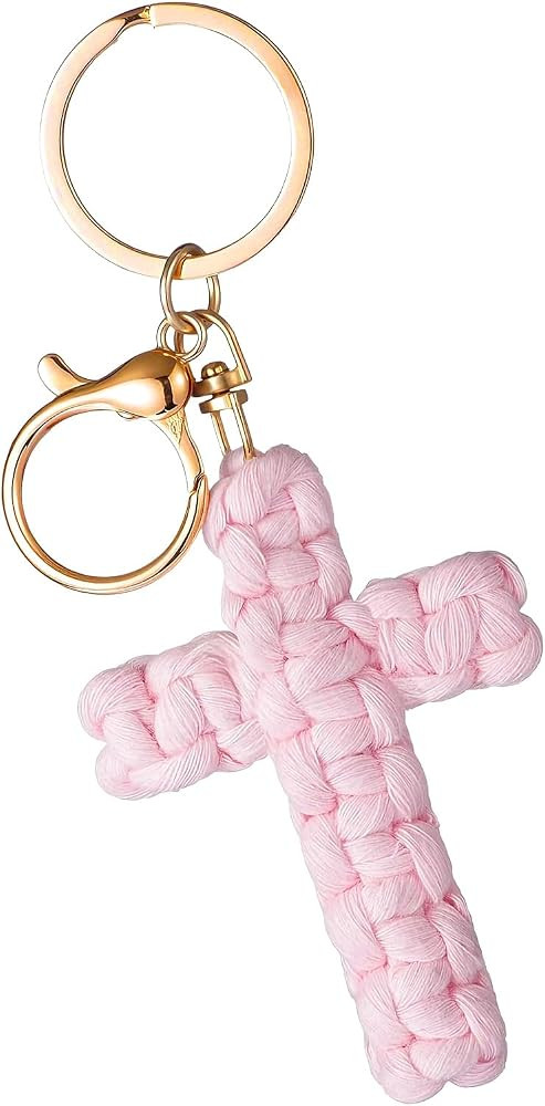 Knit Cross keychain Christian Gifts for Women Men Religious Gifts Bohe Backpack Charms Christian ... | Amazon (US)