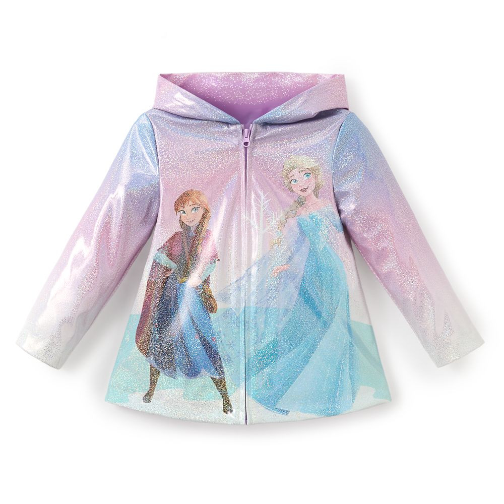 Anna and Elsa Glitter Rain Jacket for Girls – Frozen | Disney Store