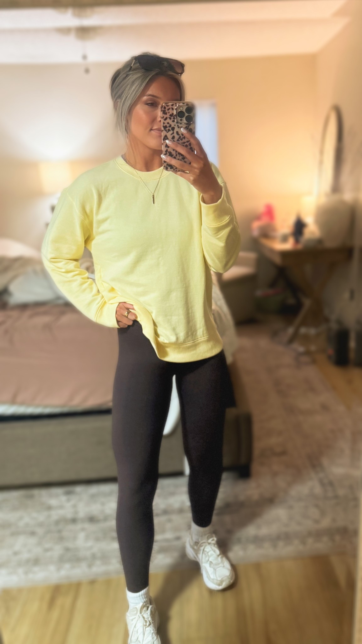 The perfect color yellow! Wearing a medium, sized up for a more oversized fit! Leggings wearing a medium (size up in these) 

#LTKActive #LTKootd #LTKfitnessgoals