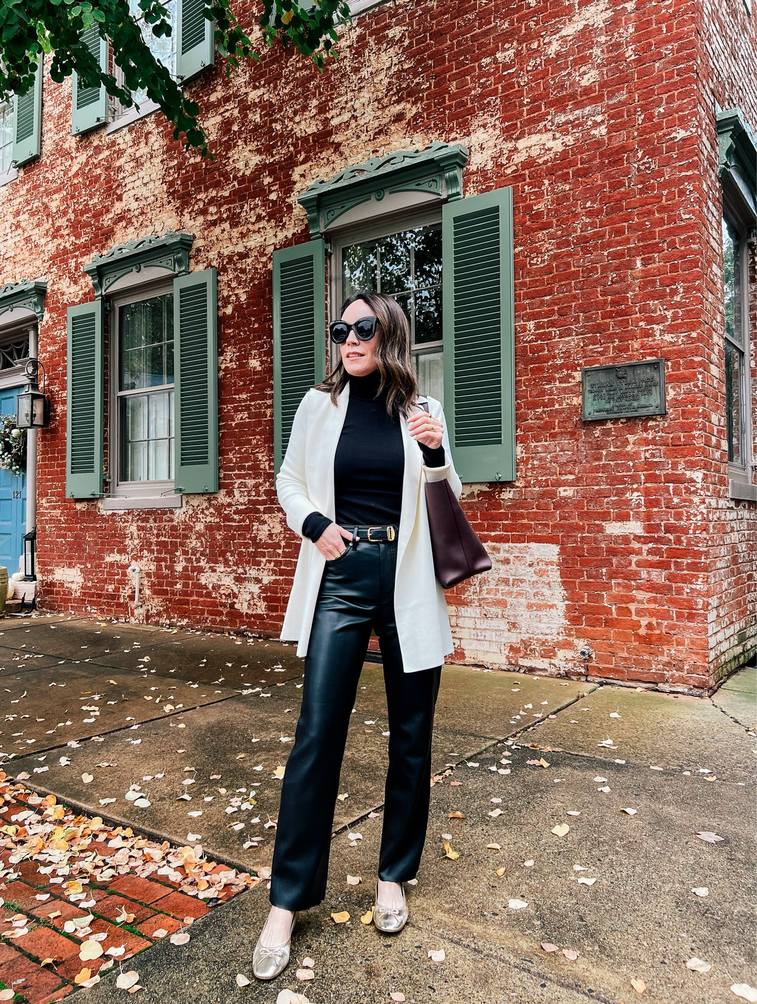Styling leather pants for fall 

#LTKOver40 #LTKSeasonal