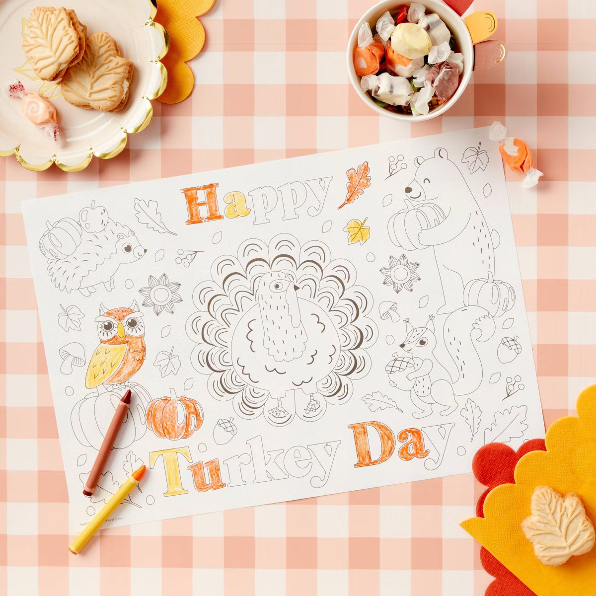 Thanksgiving 10ct Color Your Own Placemats - Spritz™ | Target