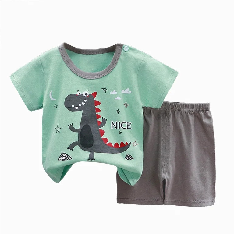 TOWED22 Toddler Baby Boy Clothes Summer Outfits Solid Short Sleeve Sweatshirt and Shorts Set Zip ... | Walmart (US)
