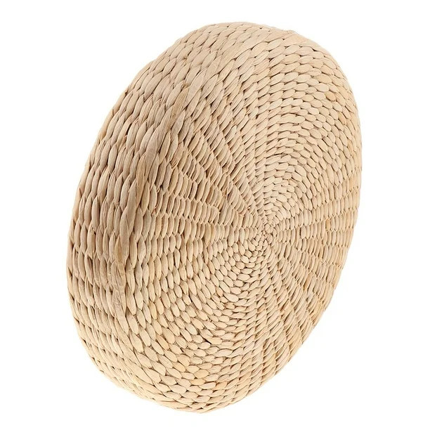 12inch Rustic Floor Cushion Straw Pouf Seat Meditation Ottoman 30x30x6cm - Walmart.com | Walmart (US)