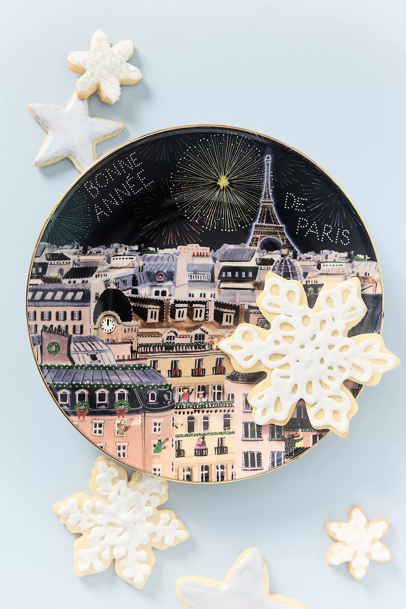 Holiday in the City Stoneware Dessert Plate | Anthropologie (UK)