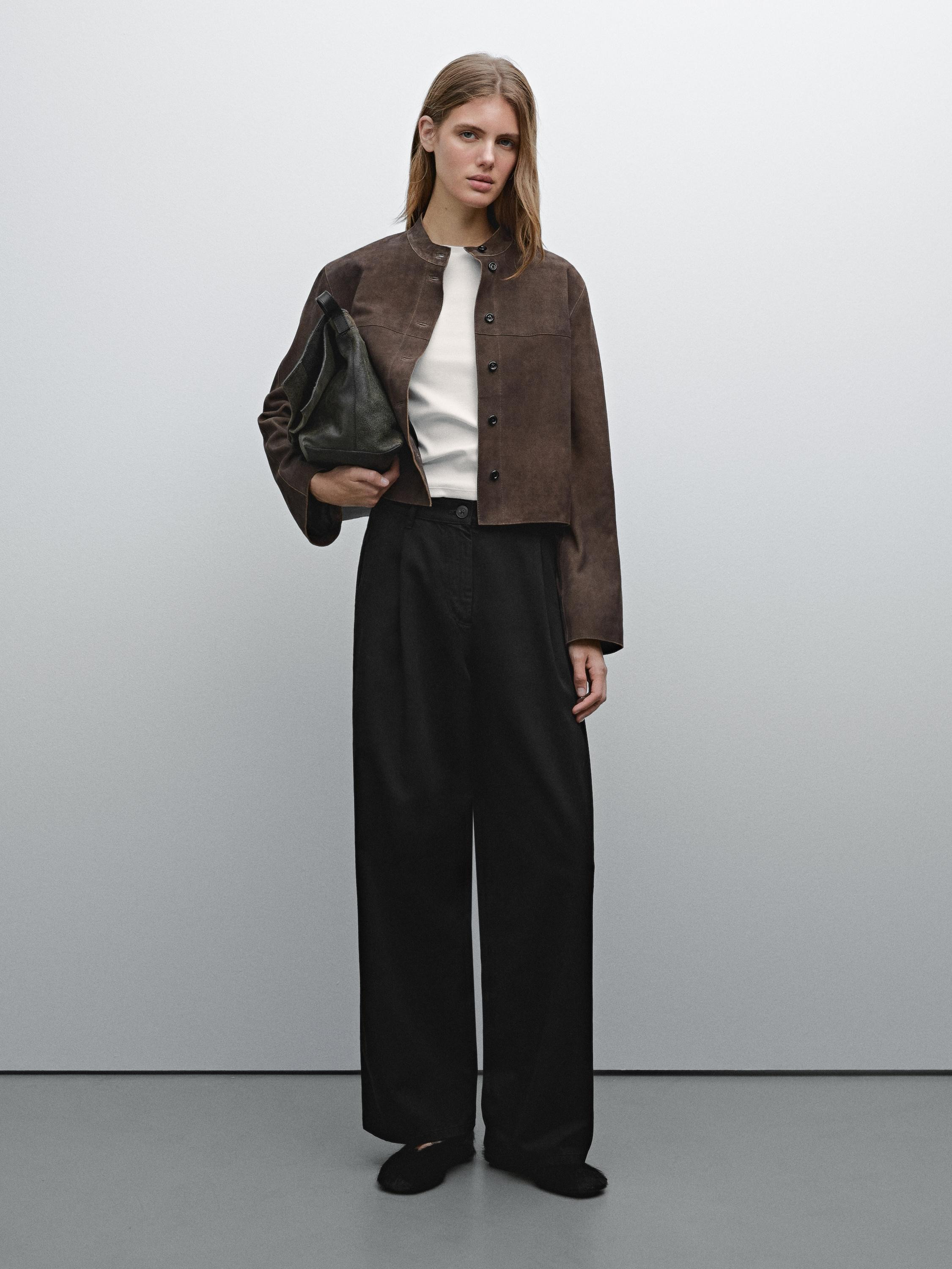 100% cotton ribbed short sleeve T-shirt | Massimo Dutti UK