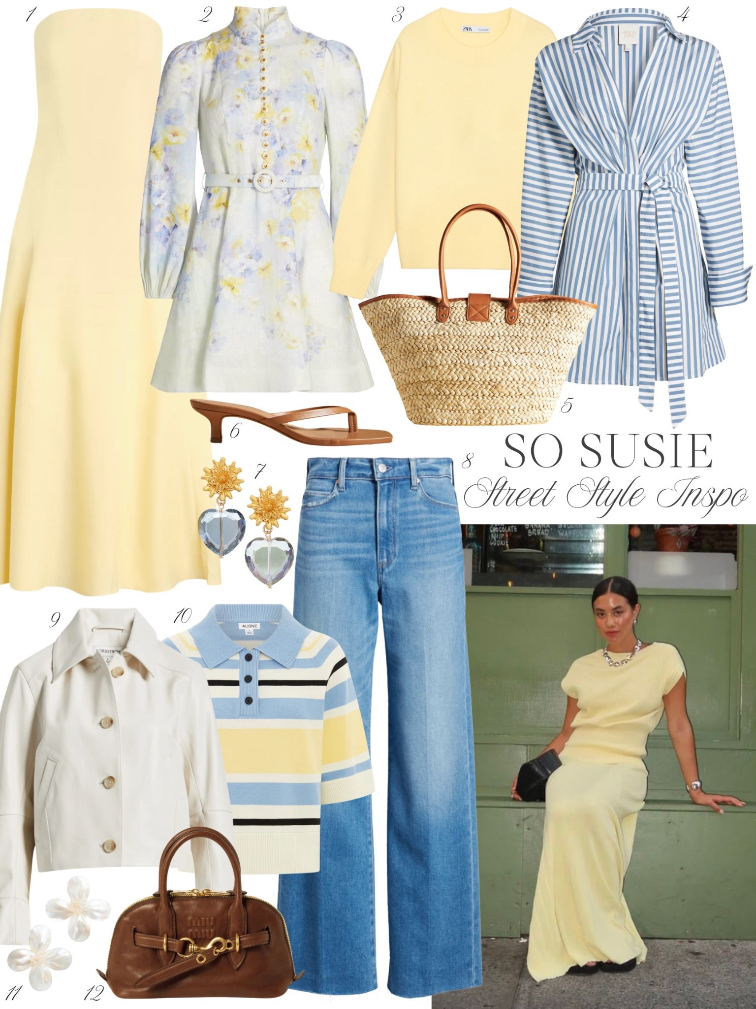 The color butter yellow has everyone talking! One of my favorite recent purchases is the Sezane cardigan, which is sadly sold out in yellow -- but I found other great options linked below. Also really like this strapless dress from Favorite Daughter -- it's a spring staple! The Paige Anessa jeans are a style I can't recommend highly enough, and I love this new wash 

#LTKWatchNow #LTKFindsUnder100 #LTKSaleAlert