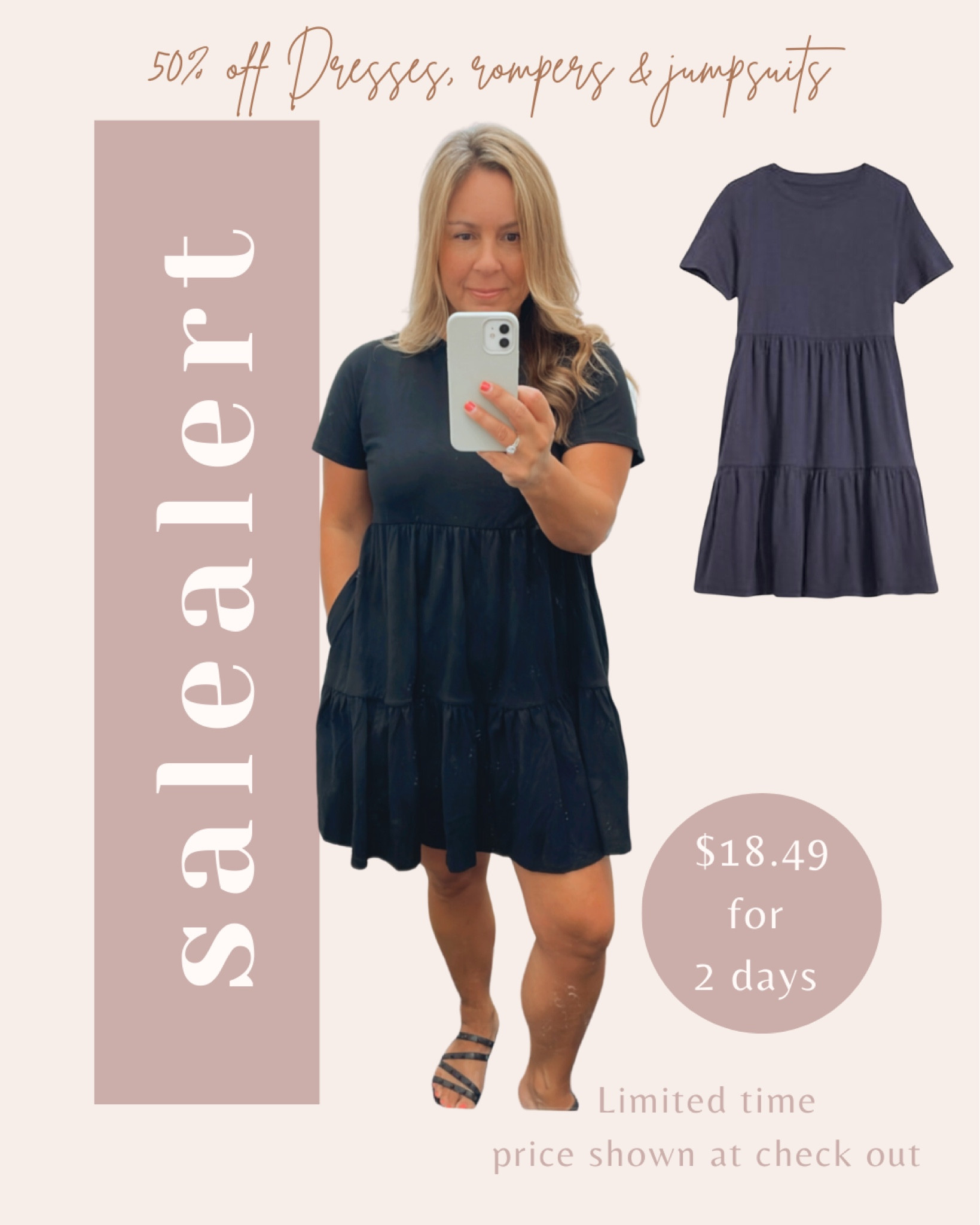 Tiered mini dress 50% off! Im wearing a small. Black is not available anymore but other colors are







Spring dress, midsize fashion, mom style, summer dress #ltkfind Nashville, country concert 

#LTKSeasonal #LTKworkwear #LTKunder50