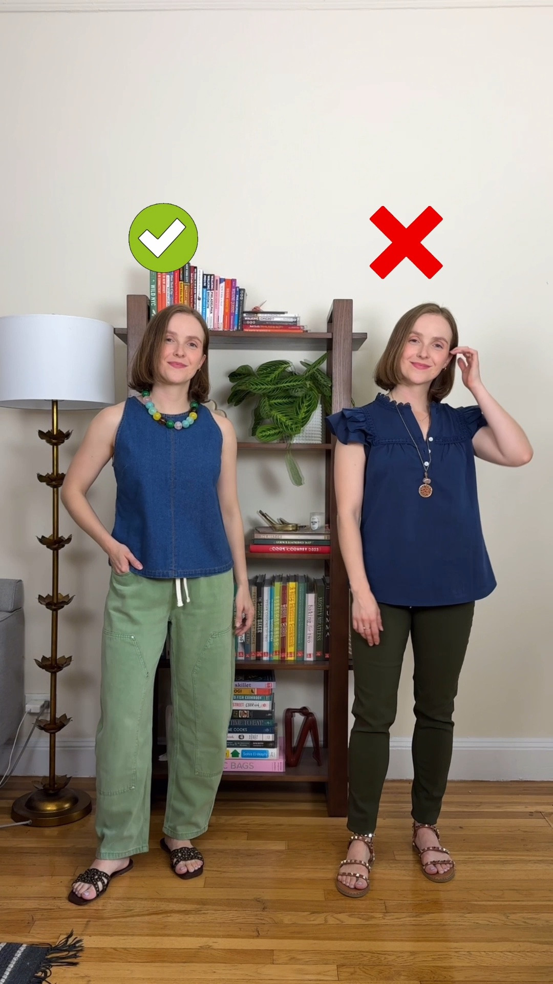 Millennial outfit makeover. 
25/0 regular in pants (we’re 5ft 2 117 lbs)
 A denim top
Xs in gingham dress (lined)

#LTKSaleAlert