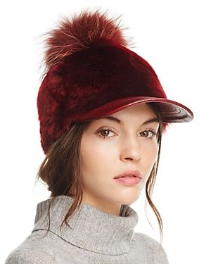 Karl Donoghue Raccoon Fur Pom-Pom Cap | Bloomingdale's (US)