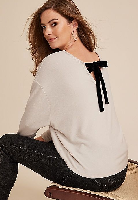 Bow Back Top | Maurices