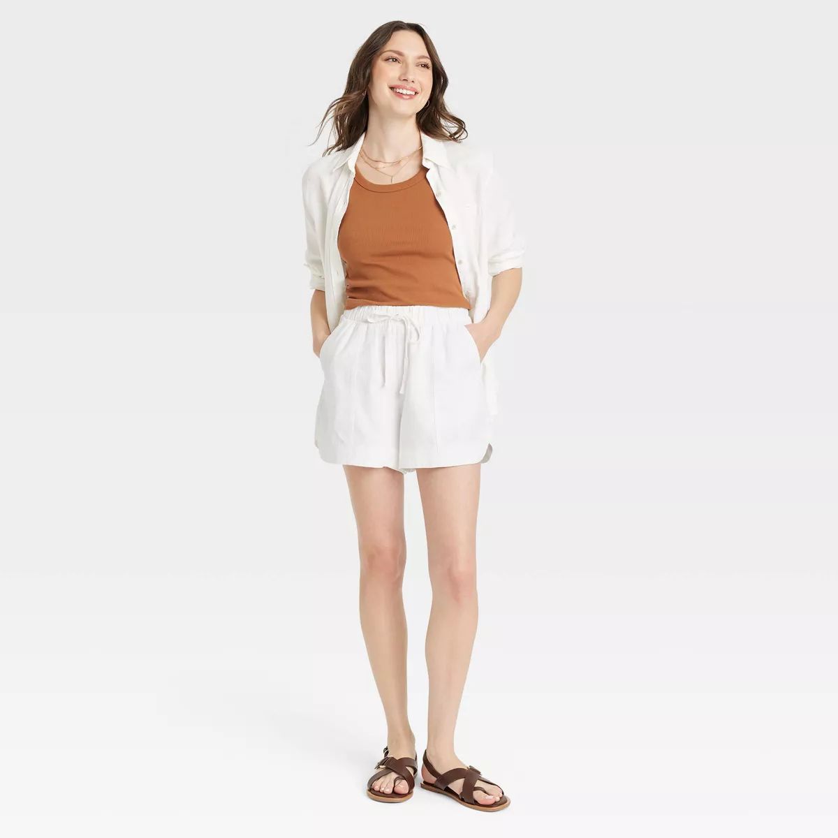 Women's High-Rise Linen Pull-On Shorts - Universal Thread™ | Target