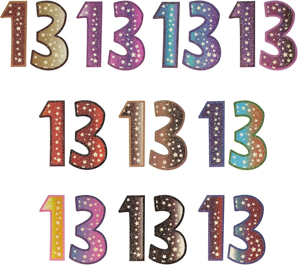 Tuoshei 30 Pcs Glitter 13 Tattoo,Eras Tour Merch,13 Temporary Tattoo,13 Tattoo, Hand Tattoo, Eras... | Amazon (US)