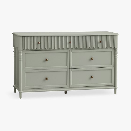 Chris Loves Julia 7-Drawer Scallop Dresser (56w x 19d") | Pottery Barn Teen