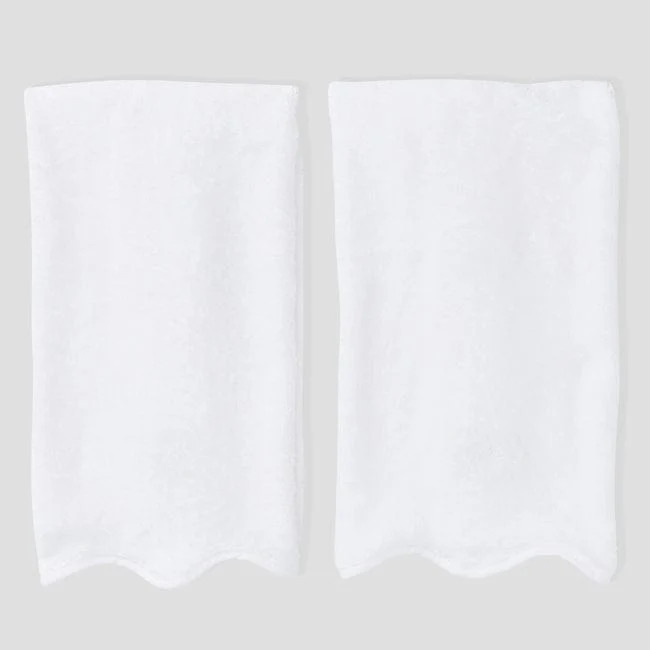 Monogrammed Luxury Scallop Hand Towels | Weezie | Weezie Towels