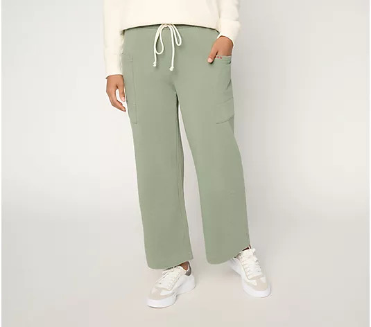 Make Your Selection: Peace Love World French Terry Cargo Regular Ankle Pants | QVC