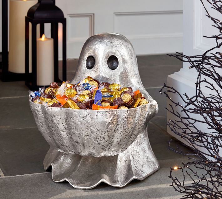 Ghost Candy Bowl - Silver | Pottery Barn (US)
