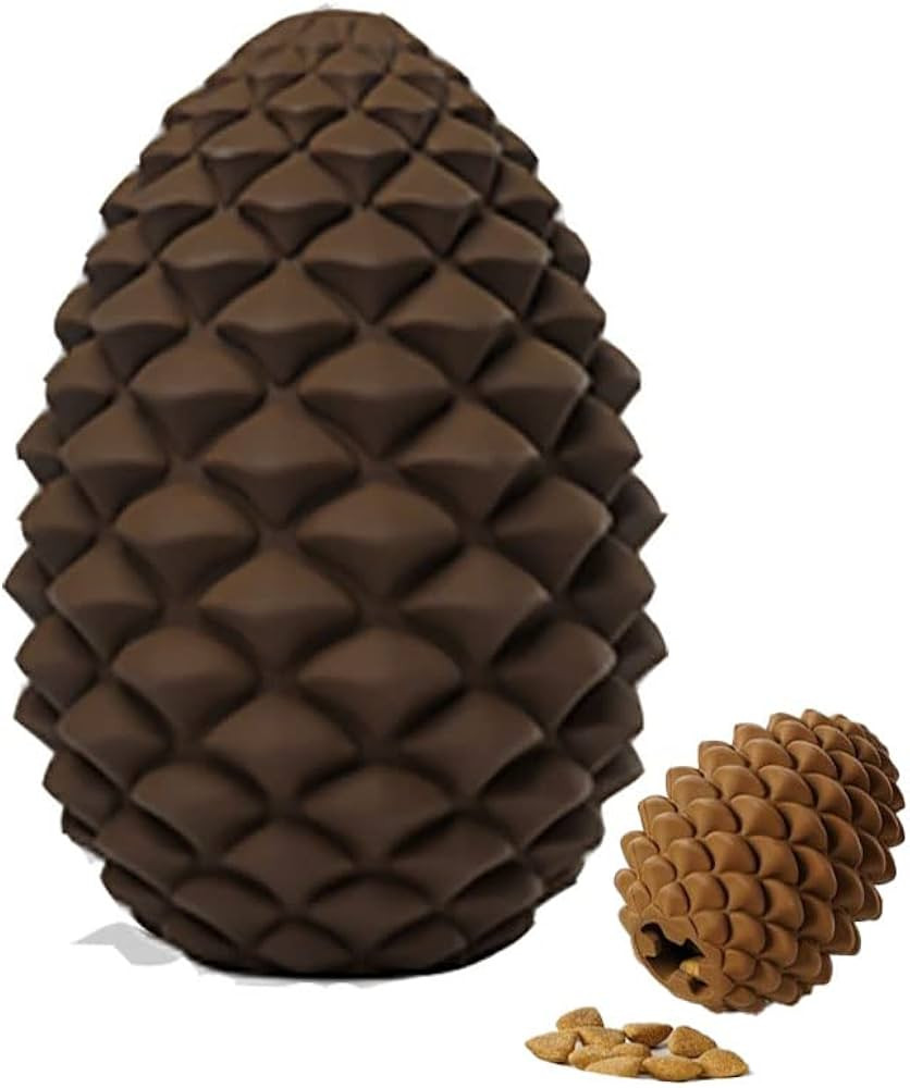Mewajump Heavy Duty Pinecone Durable Natural Rubber Dental Teeth Cleaning Dog Feeder Chew Toy for... | Amazon (US)