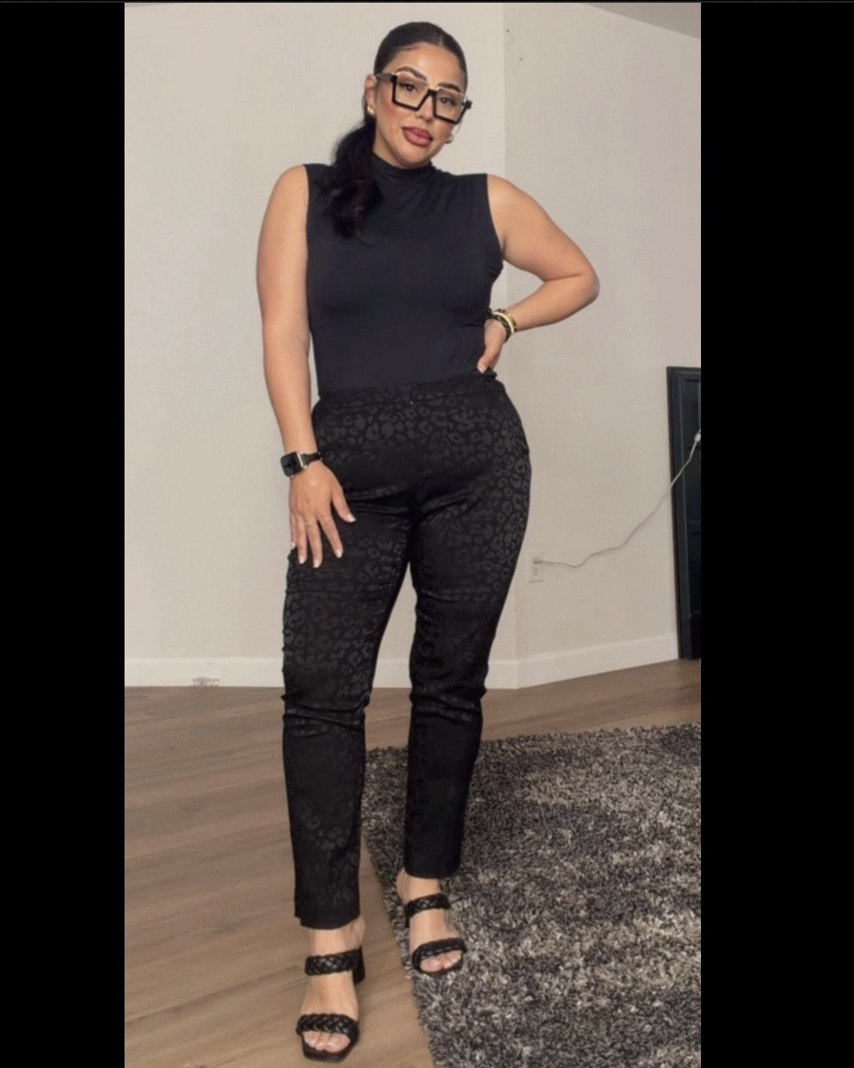 Black in black 

#LTKootd #LTKMidsize #LTKWorkwear