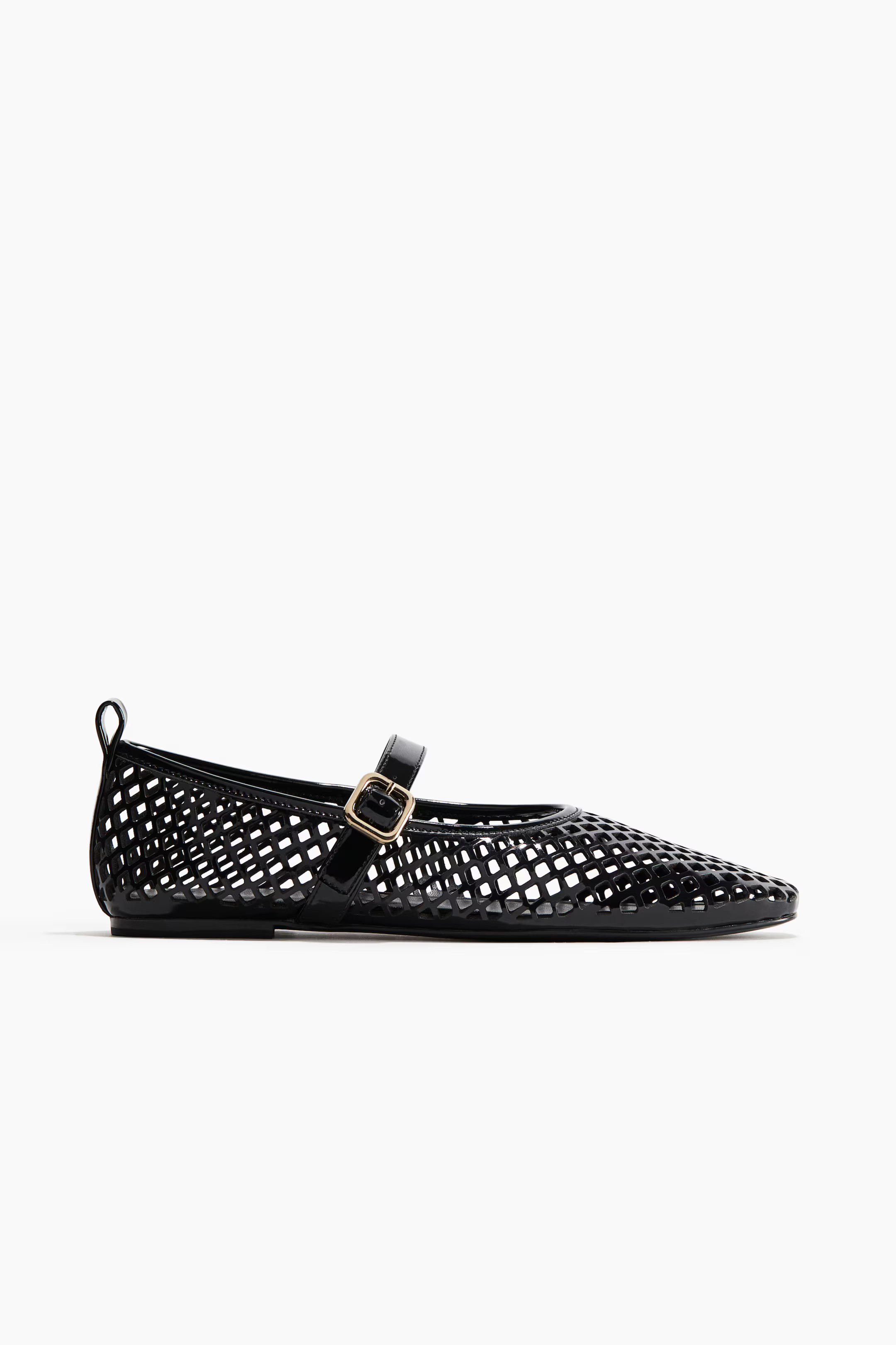 Perforated Mary Jane ballet pumps - Black - Ladies | H&M GB | H&M (UK, MY, IN, SG, PH, TW, HK)
