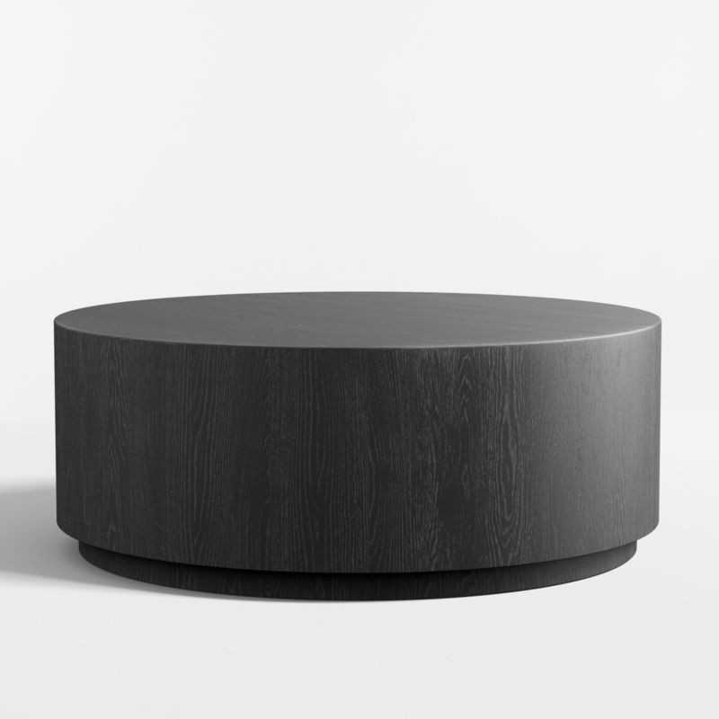 Terrane Black Oak 42" Round Coffee Table | Crate & Barrel | Crate & Barrel