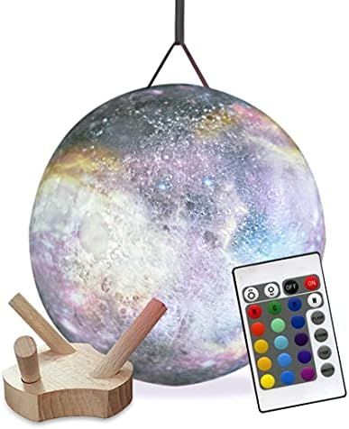 Brewish Moon Lamp|3D Galaxy Printed 5.9-inch LED Globe Night Light| Touch Control USB 16 Color Chang | Amazon (US)