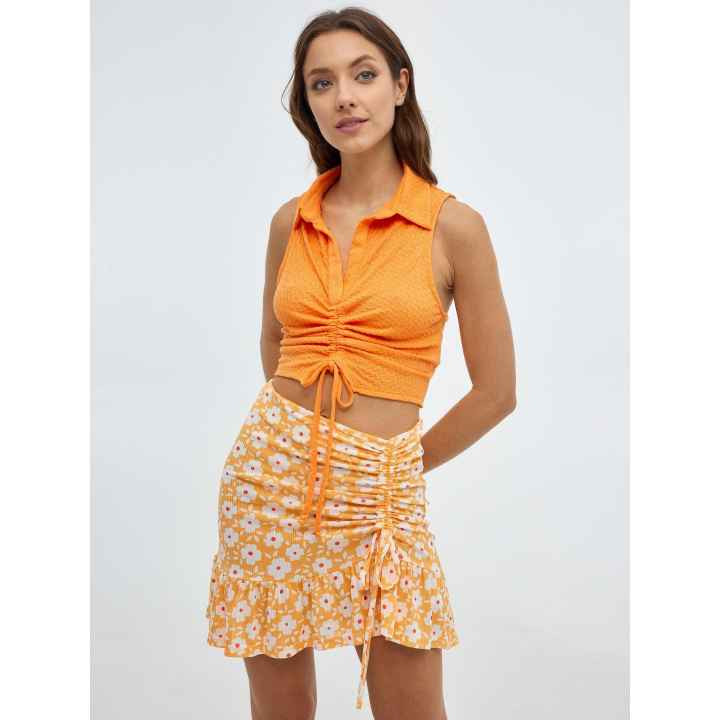 Falda mini fruncido de flores INSIDE | Miravia | Miravia ES