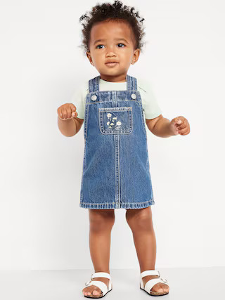 Embroidered Jean Skirtall Dress for Baby | Old Navy (US)