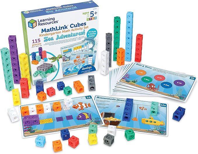 Learning Resources MathLink Cubes Kindergarten Math Activity Set Sea Adventures! 115 Pieces, Age ... | Amazon (CA)