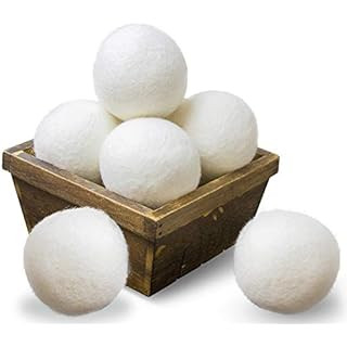Wool Dryer Balls - Natural Fabric Softener, Reusable, Reduces Clothing Wrinkles and Saves Drying ... | Amazon (US)