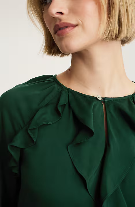 Ruffled Satin Top | J. Jill