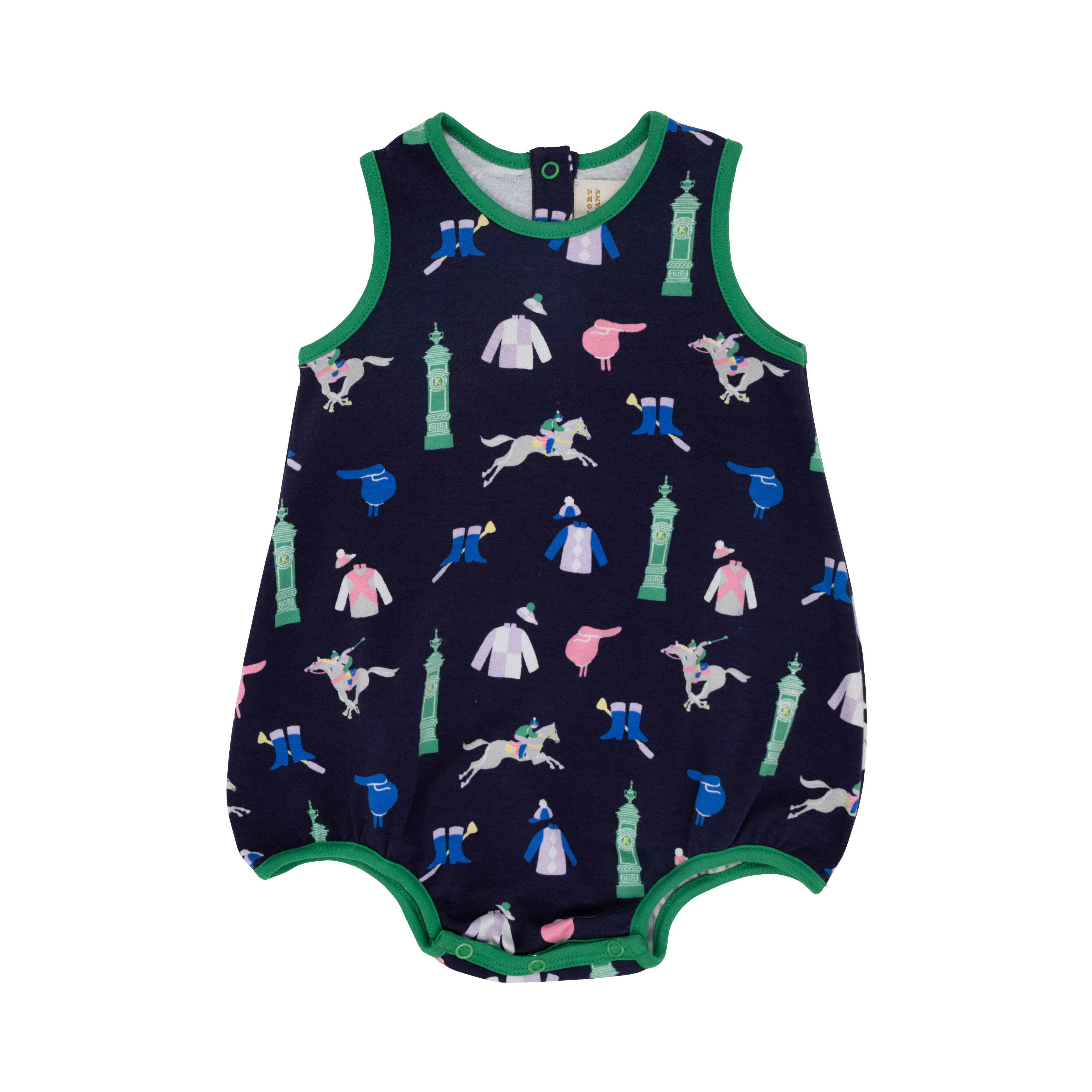 Patton Play Bubble - Sunrise Trackside with Kiawah Kelly Green | The Beaufort Bonnet Company